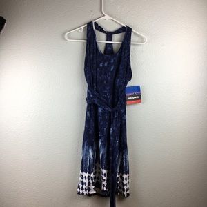 Patagonia Kiawah Island Dress dark blue tie dye